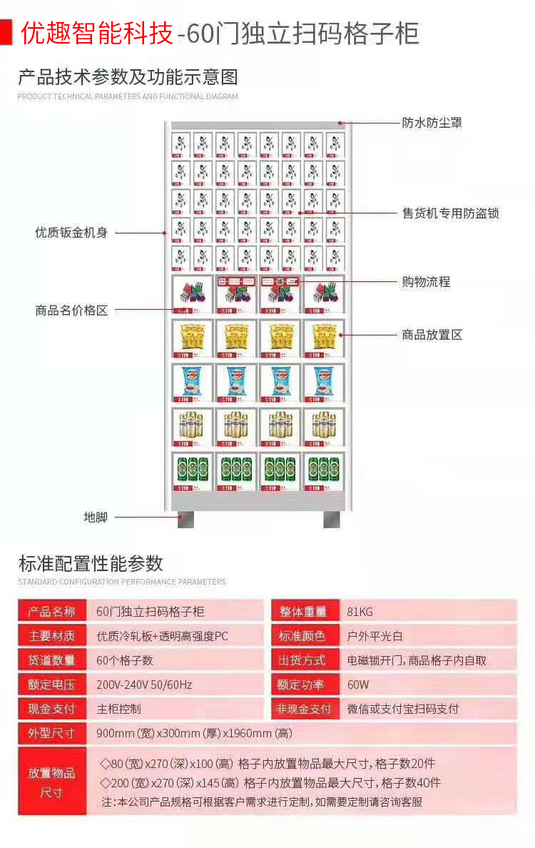 60门独立扫码柜 综合 成人 医疗机