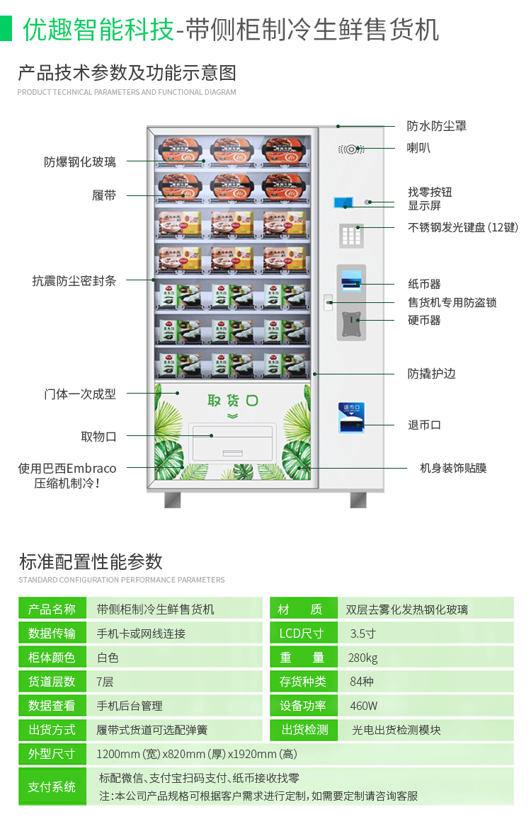 优趣生活自动售卖生鲜机 无人新零售(图4)