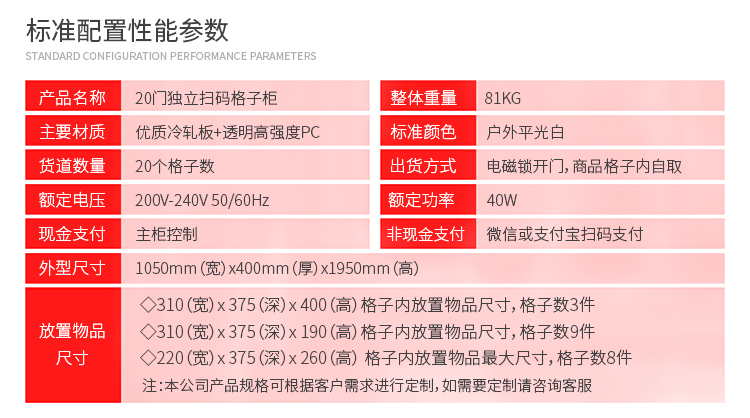 优趣生活自动售卖机 独立扫码20门格子柜 无人新零售(图4)