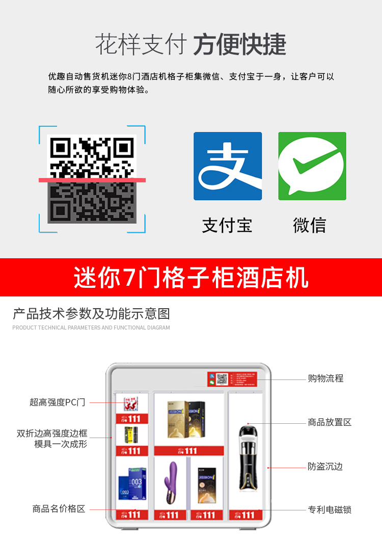 优趣生活自动售卖酒店机迷你型 无人新零售 专业定制(图2)